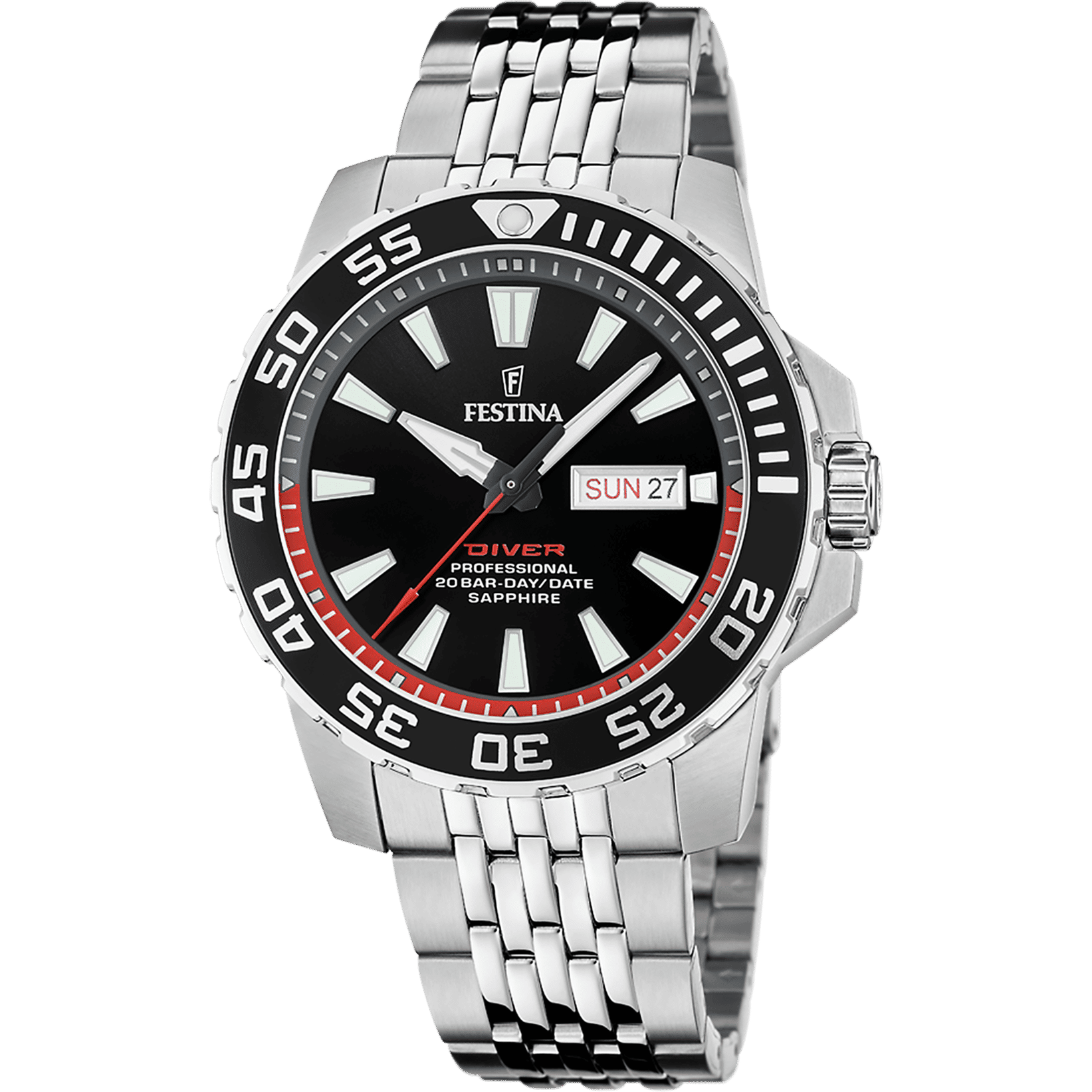 Festina The Originals F20661/3 Herrenuhr • Saphirglas • 20 ATM