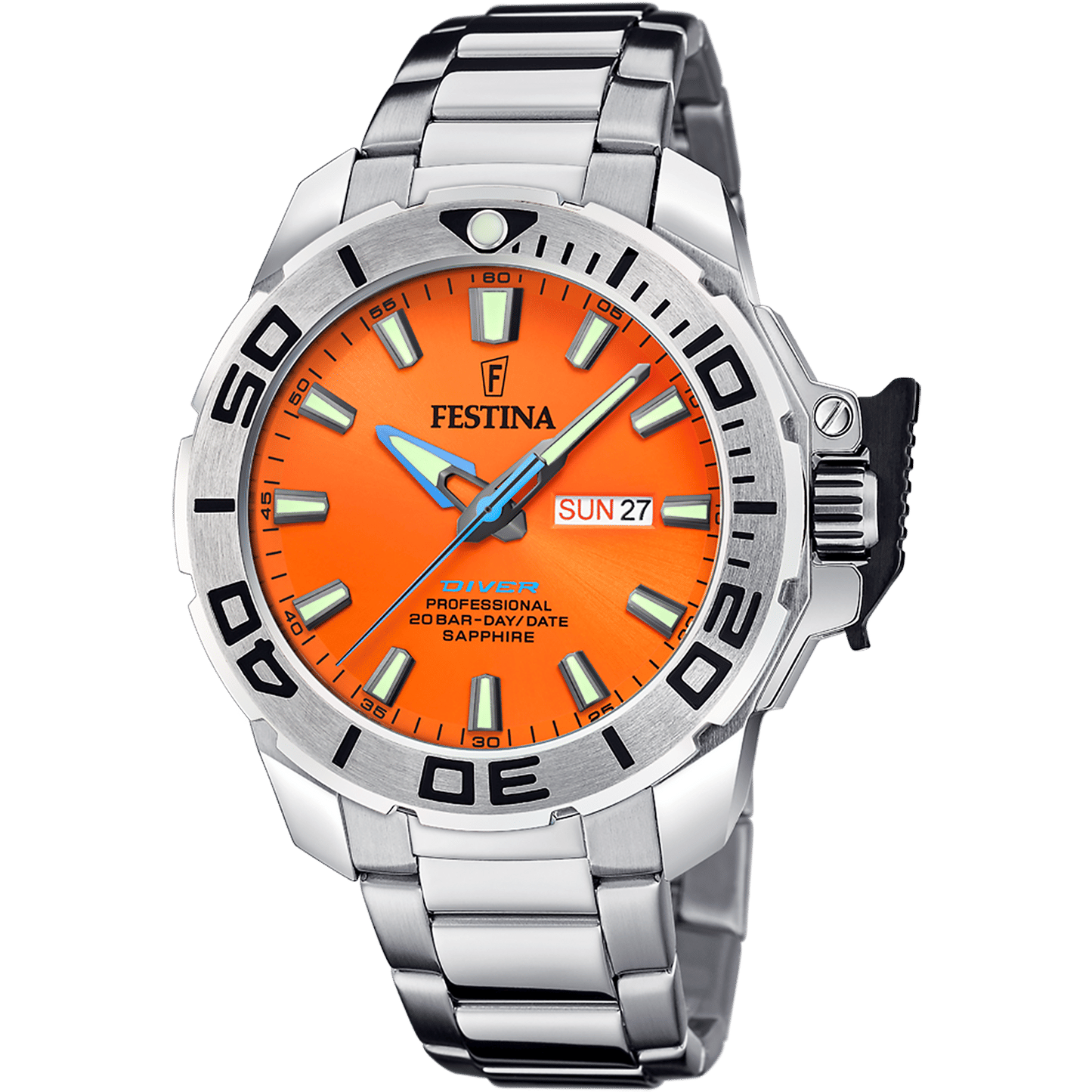 Festina F20665/5 Herrenuhr Diver Saphire 46 mm • Saphirglas • 20 ATM