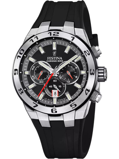 Festina Chrono Bike F20671/6 Herrenuhr Schwarz • Quarz-Chronograph • 10 ATM