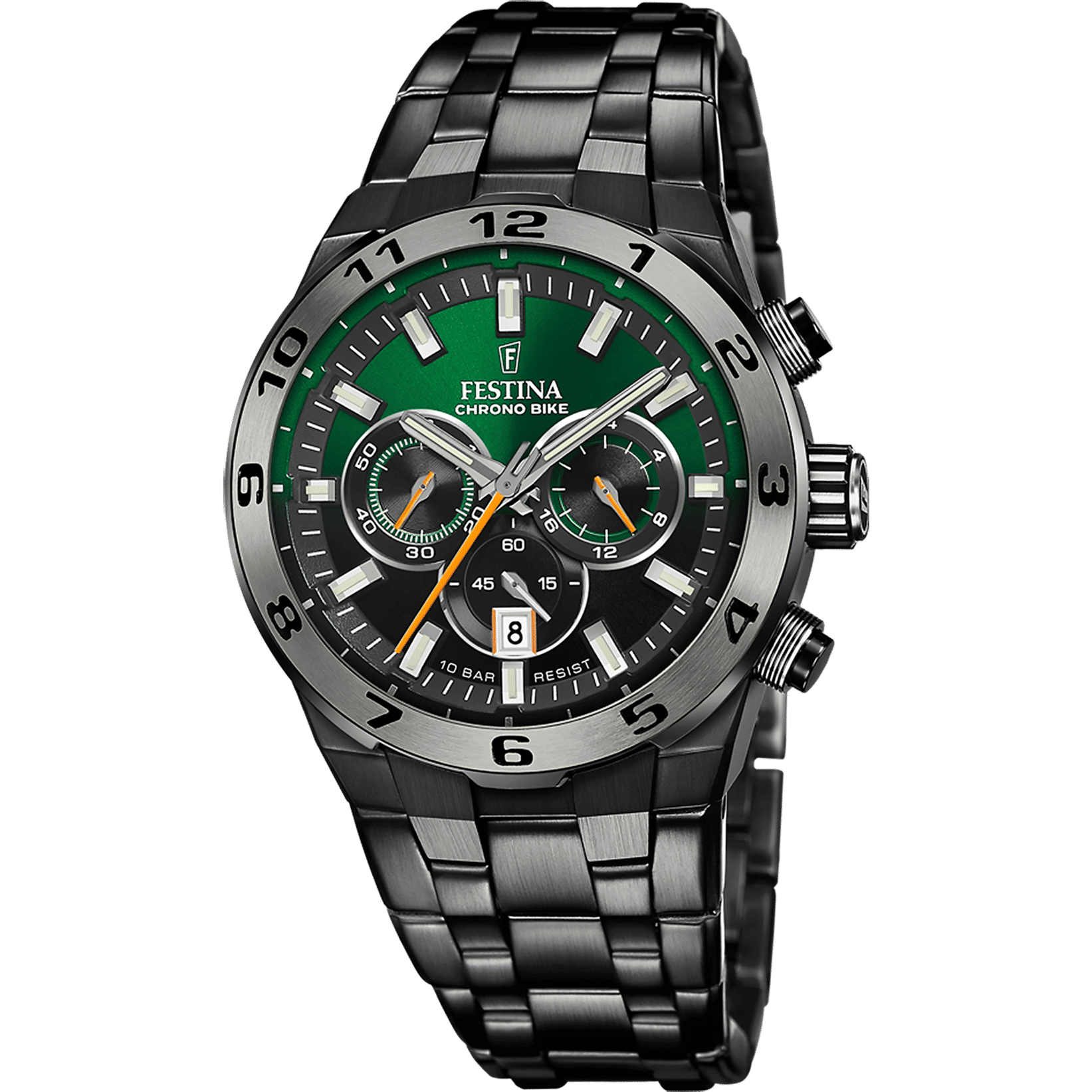 Festina Chrono Bike Special Edition F20673/2 Herrenuhr Schwarz-Grün • Chronograph • 10 BAR