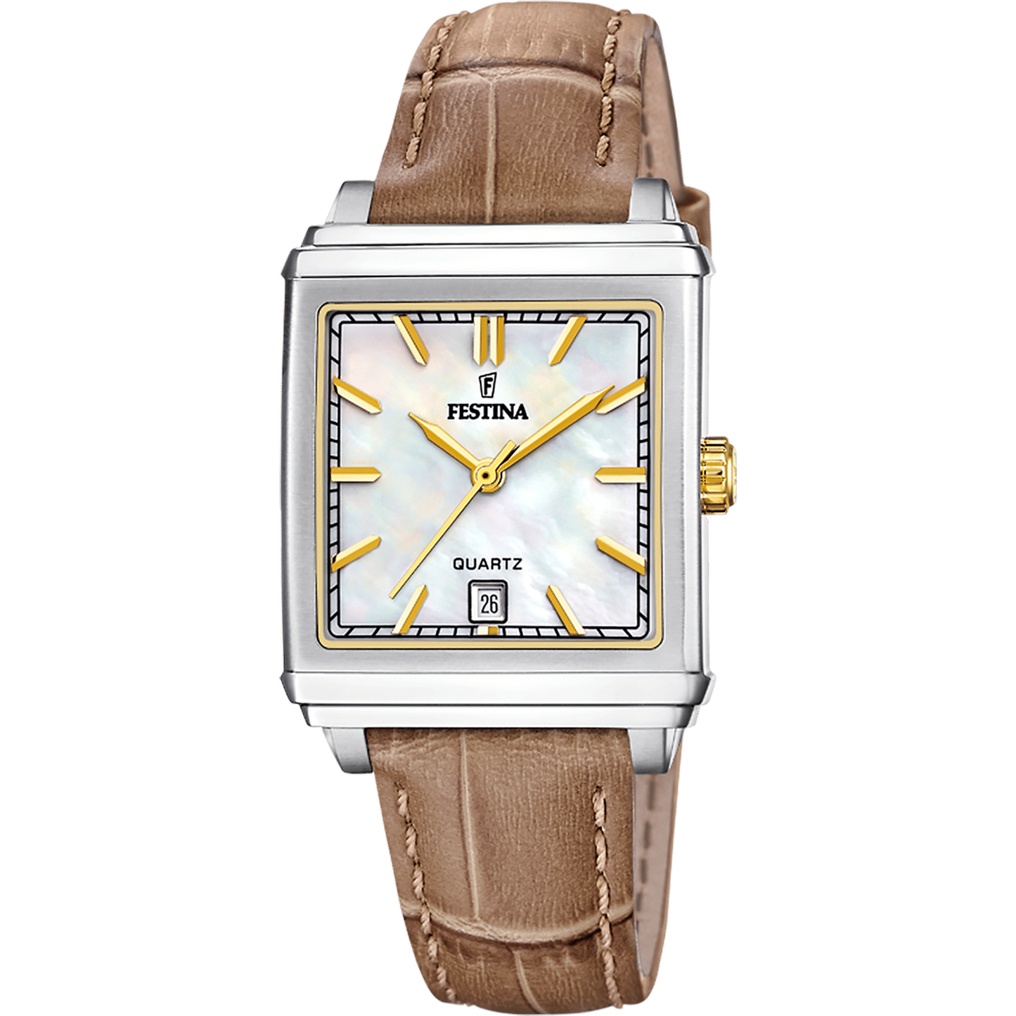 Festina F20682/4 Damen Armbanduhr Beige • Quarzwerk • 5 ATM Wasserdicht