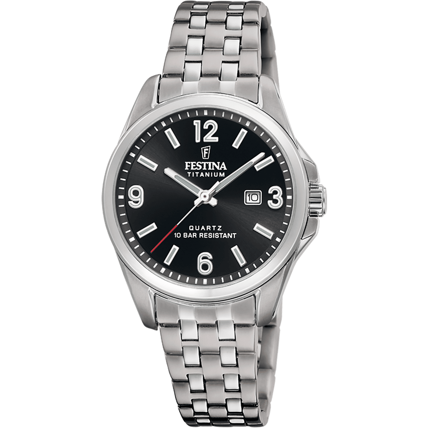 Festina Titanium F20697/3 Damen Armbanduhr Schwarz • Titangehäuse • Quarzwerk MIYOTA