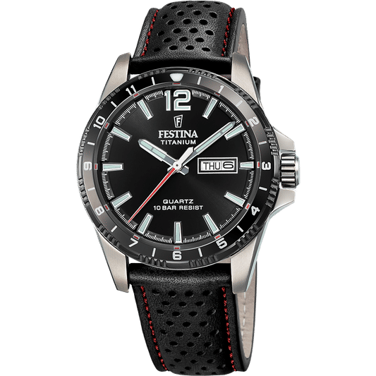 Festina F20699/4 Herrenuhr Quarz Titan 43mm • 10 ATM • Titangehäuse