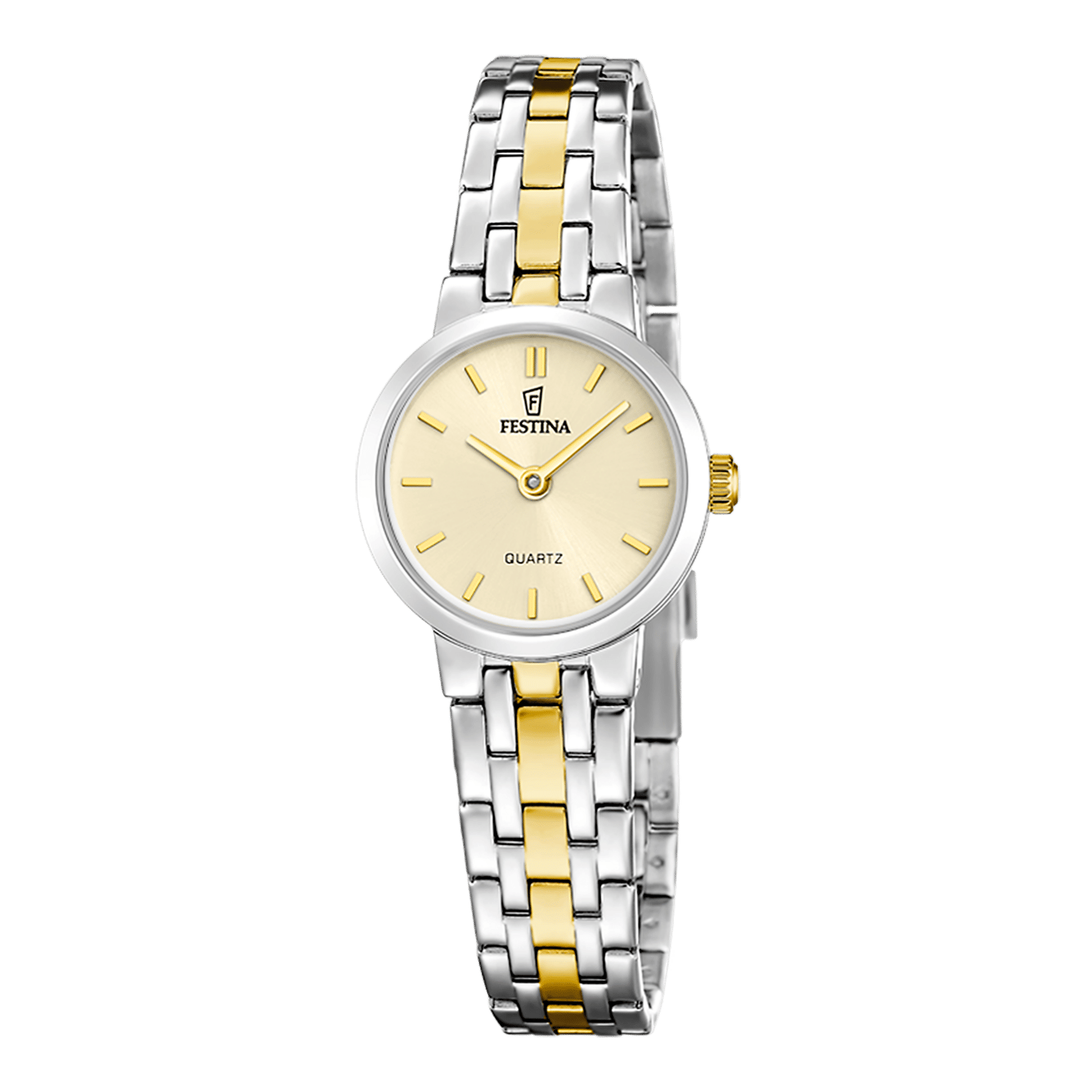 Festina Mademoiselle F20747/2 Damen Armbanduhr Gold • Edelstahlarmband • Elegantes Damenmodell