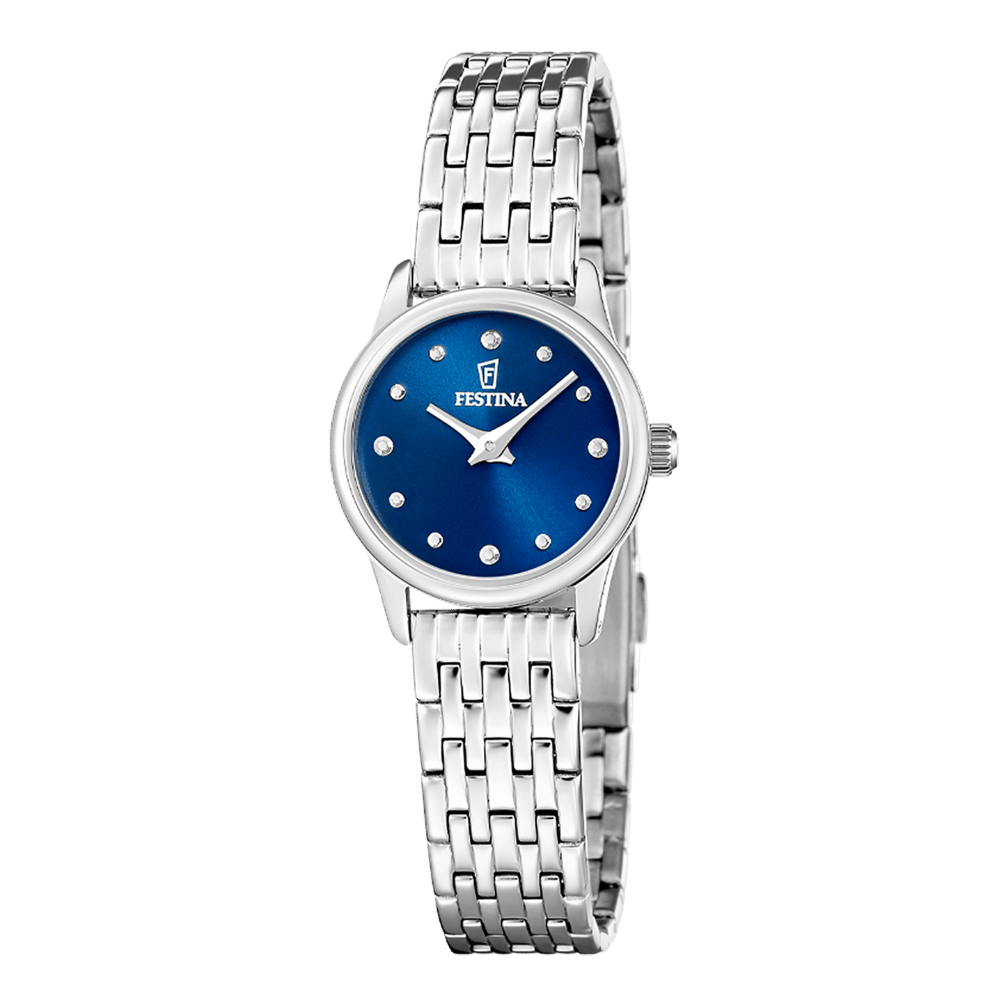 Festina Mademoiselle F20749/4 Damenuhr Silberfarben/Blau • Quarzwerk • Mineralglas