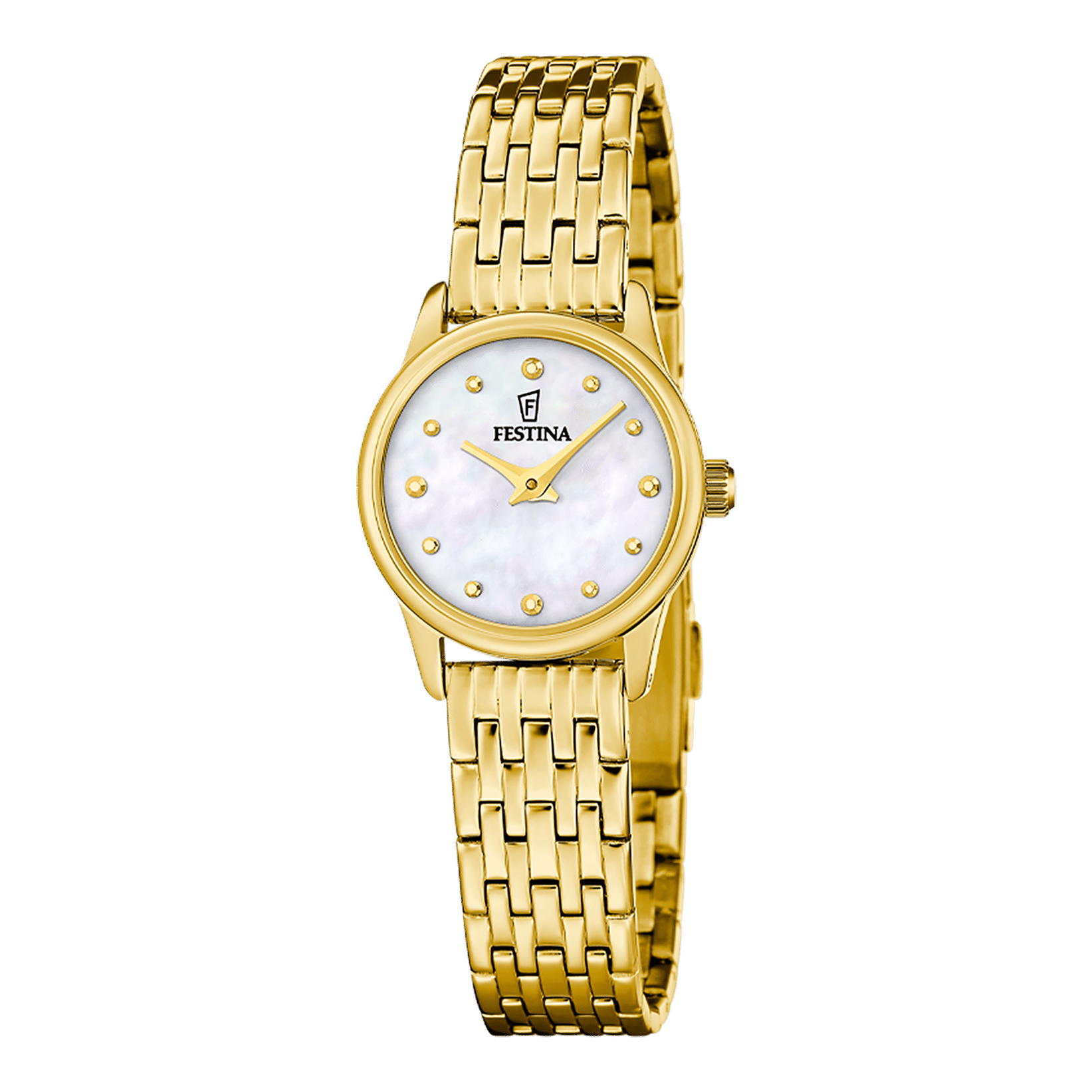 Festina Mademoiselle F20750/1 Damen Armbanduhr • Perlmutt-Zifferblatt • Edelstahlarmband