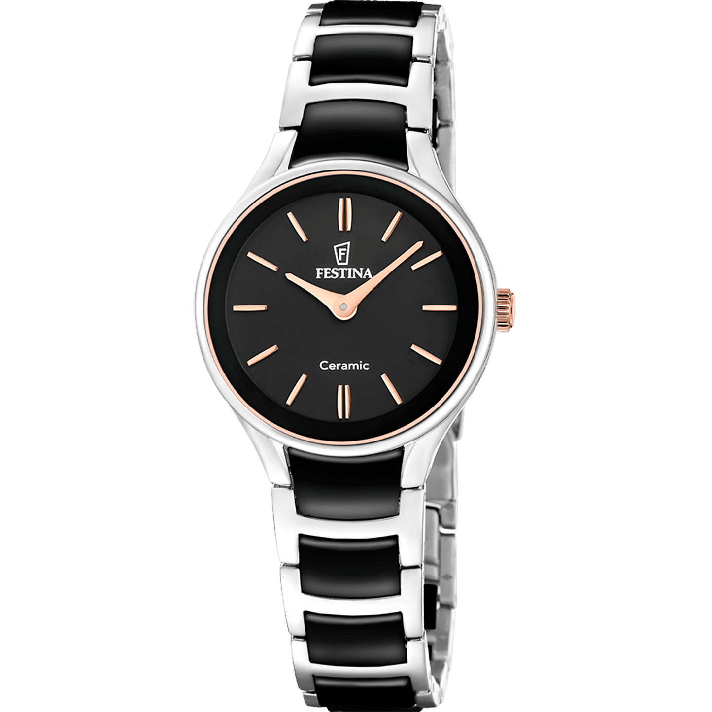 Festina F20752/7 Damen Armbanduhr Schwarz • Keramikgehäuse • Quarzwerk MIYOTA