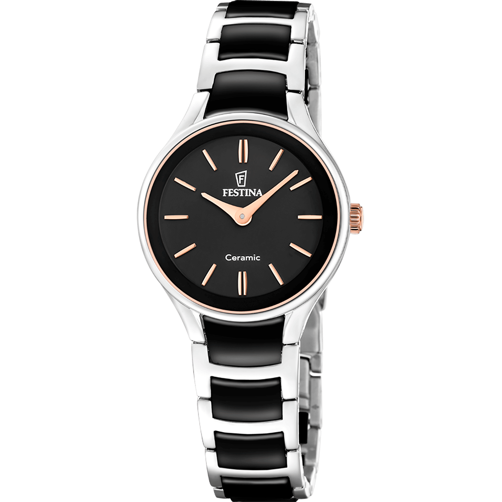 Festina F20752/7 Damen Armbanduhr Schwarz • Keramikgehäuse • Quarzwerk MIYOTA