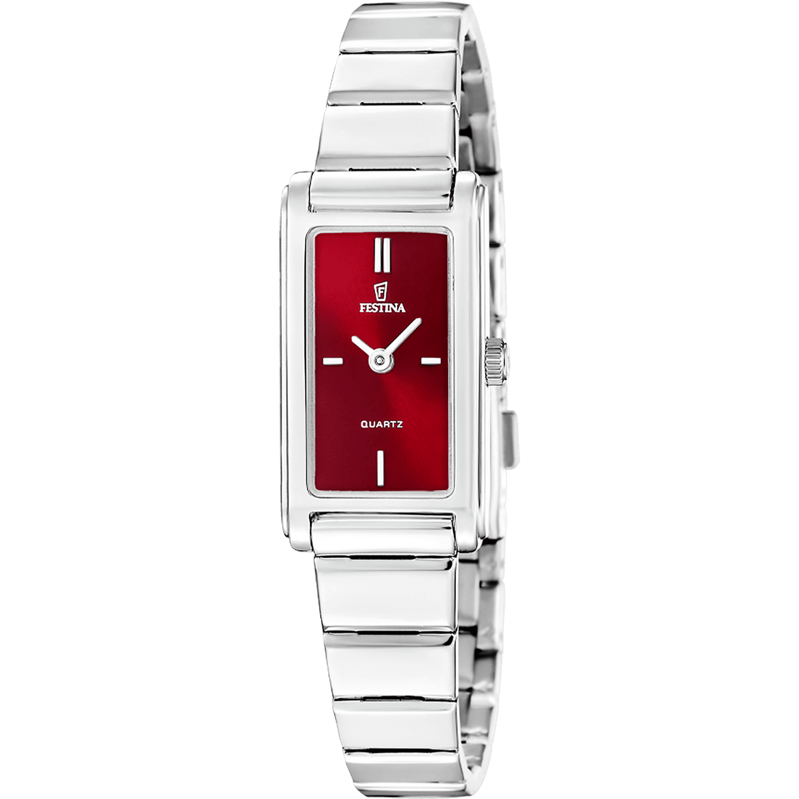 Festina Mademoiselle F20767/4 Damen Armbanduhr Rot • Mineralglas • Edelstahlarmband