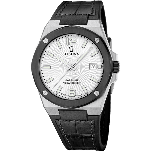 Festina Vallée F22001/1 Herren Armbanduhr Silber • Saphirglas • Schweizer Quarzwerk