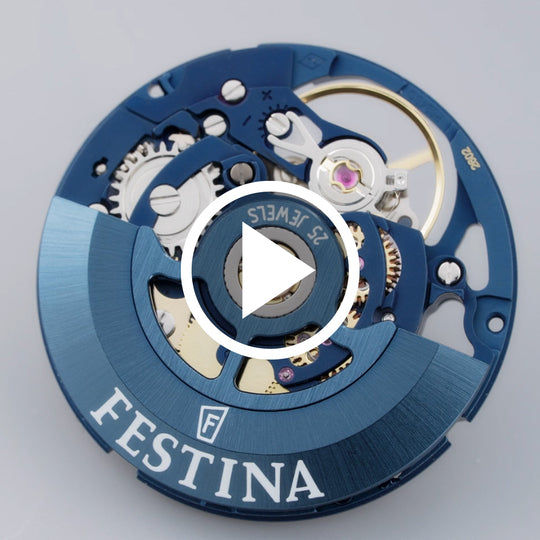 Festina Swiss Made F22011/1 Herren Armbanduhr Blau • Automatikwerk Soprod P024 • Saphirglas, Bild 2