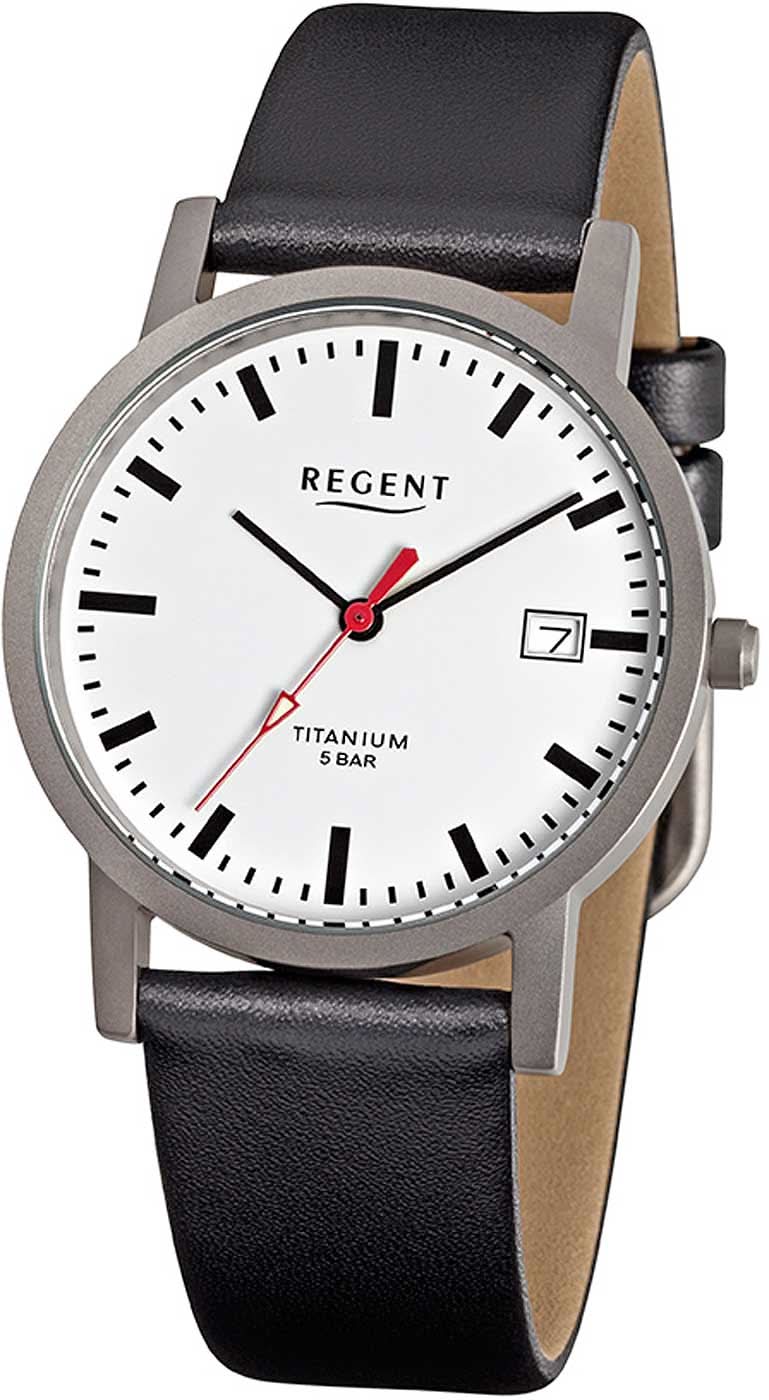 Reloj de mujer con caja redonda de acero inoxidable plateado, esfera blanca, indicador de fecha a las 7, correa de cuero negra