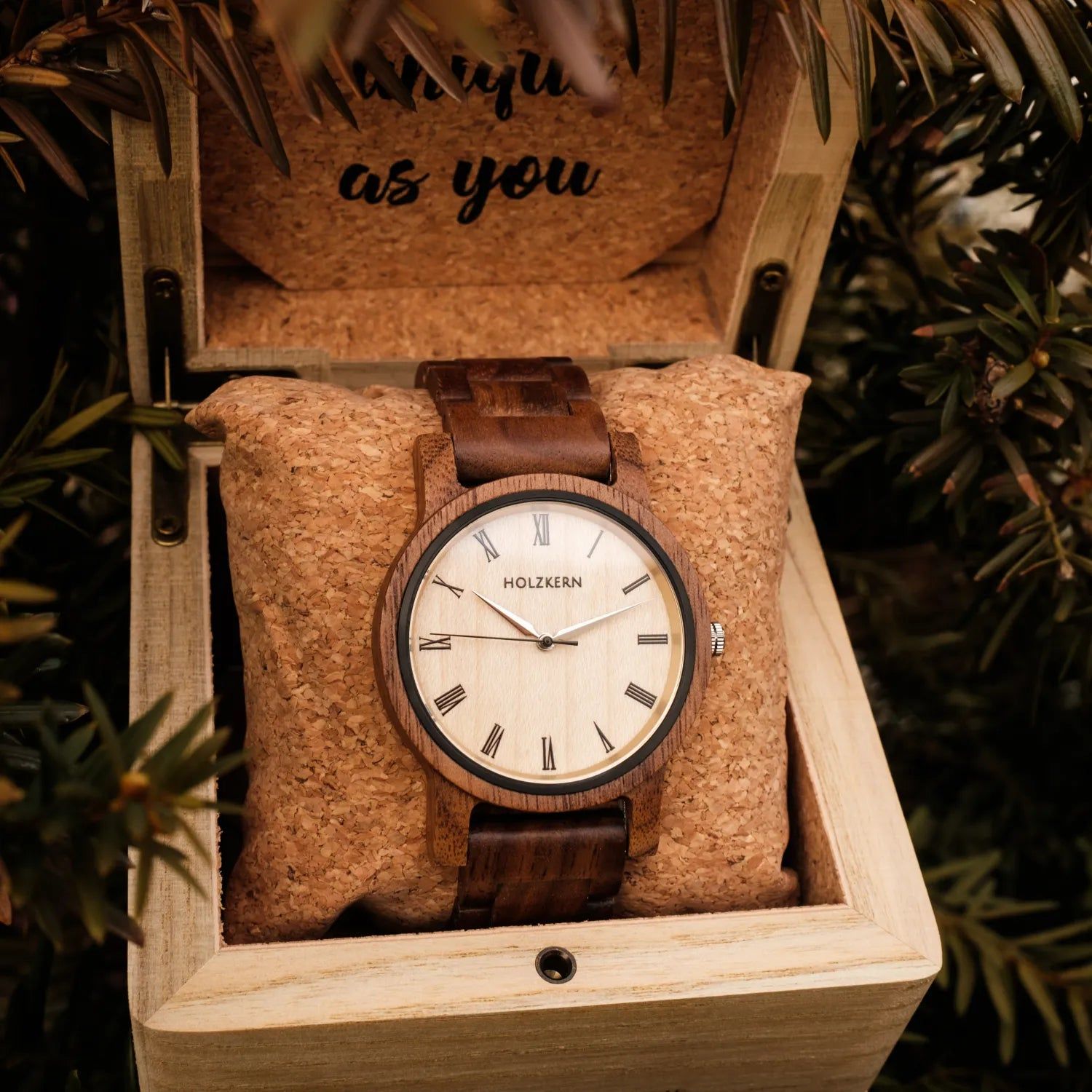 Holzkern Fall Dusk Armbanduhr Braun • Holzarmband • Miyota Quarzwerk, Bild 5