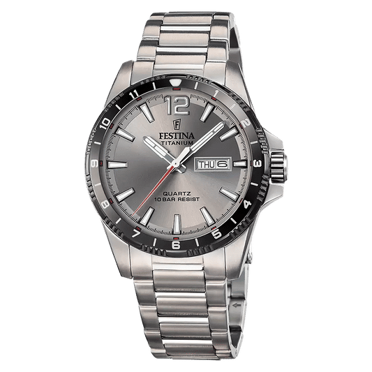 Festina Titanium F20698/1 Hombre • Caja y Correa de Titanio • Cristal Mineral