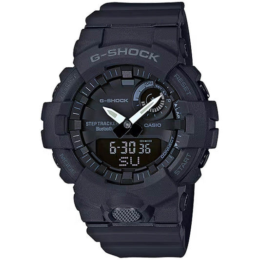 Casio G-Shock Herrenuhr mit schwarzer Digitalanzeige und schwarzem Kautschukarmband