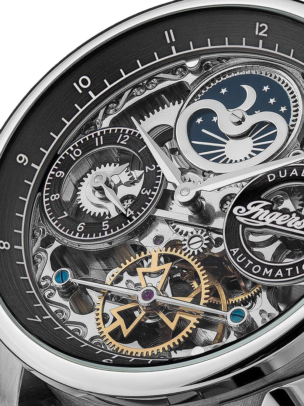 Ingersoll The Jazz I07701 Herren • Skelett-Automatikwerk • Mondphase & Dual-Time, Bild 2