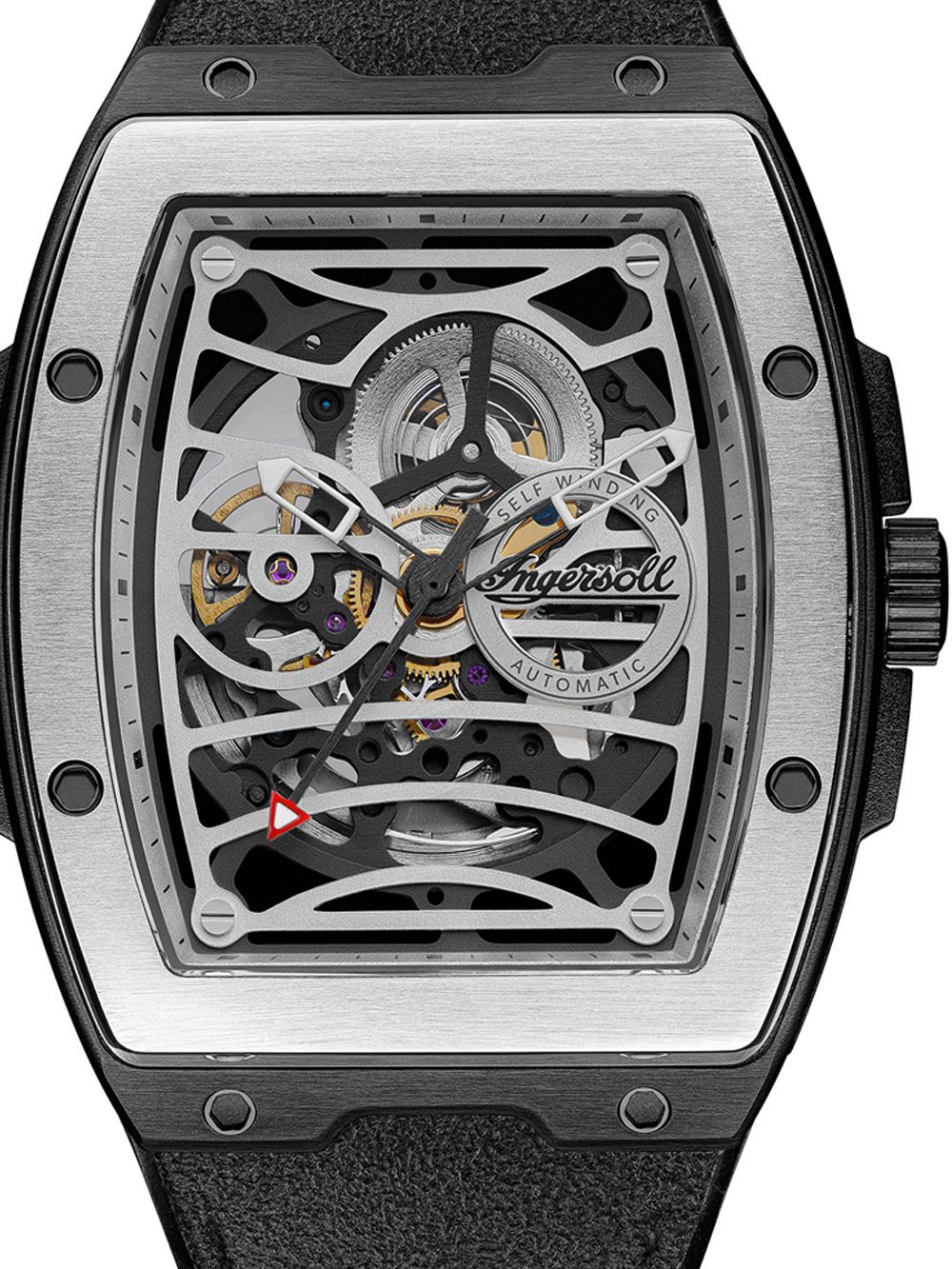Ingersoll The Challenger I12306 Herrenuhr Silber • Automatikwerk • Mineralglas