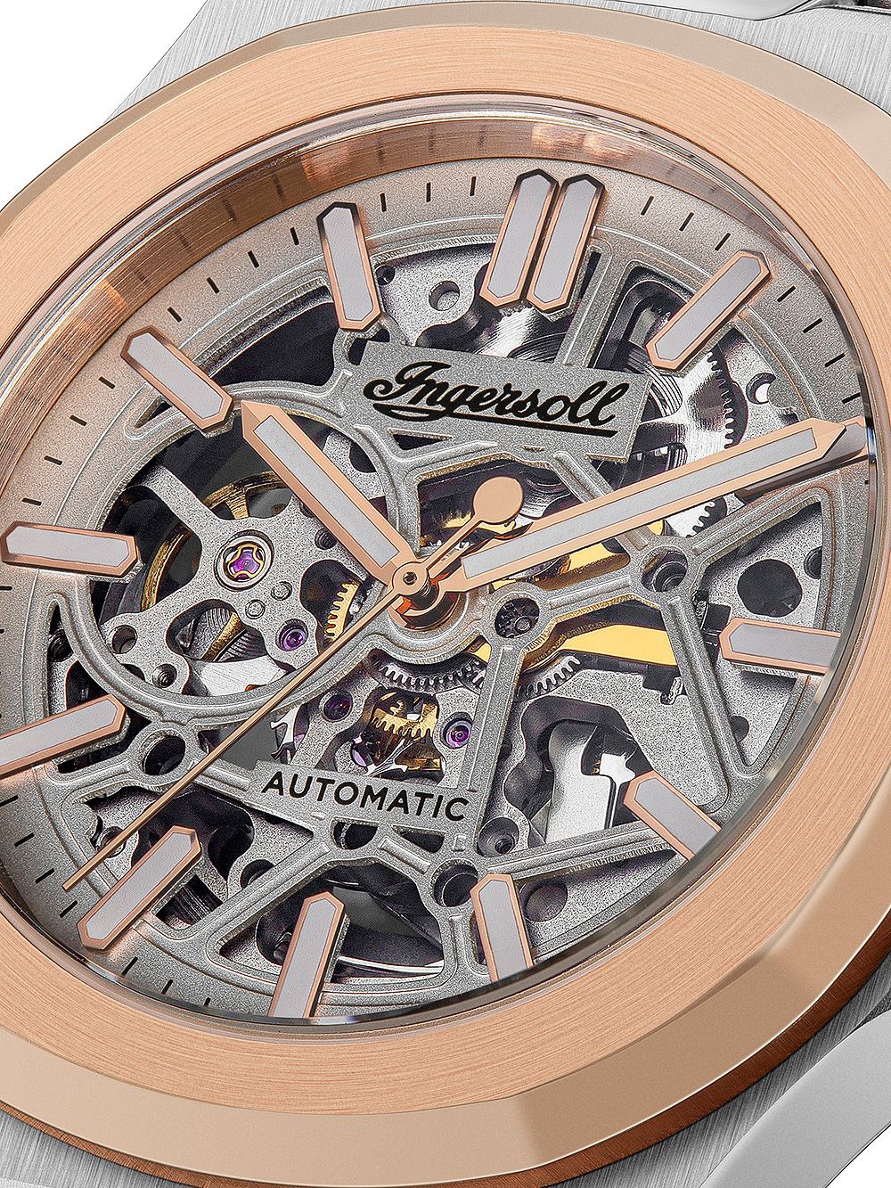 Ingersoll The Catalina I12503 Herrenuhr Silber • Skelett-Automatik • Roségold-Lünette, Bild 2