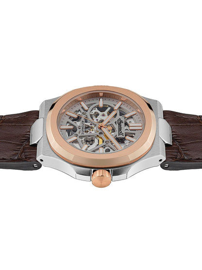 Ingersoll The Catalina I12503 Herrenuhr Silber • Skelett-Automatik • Roségold-Lünette, Bild 4