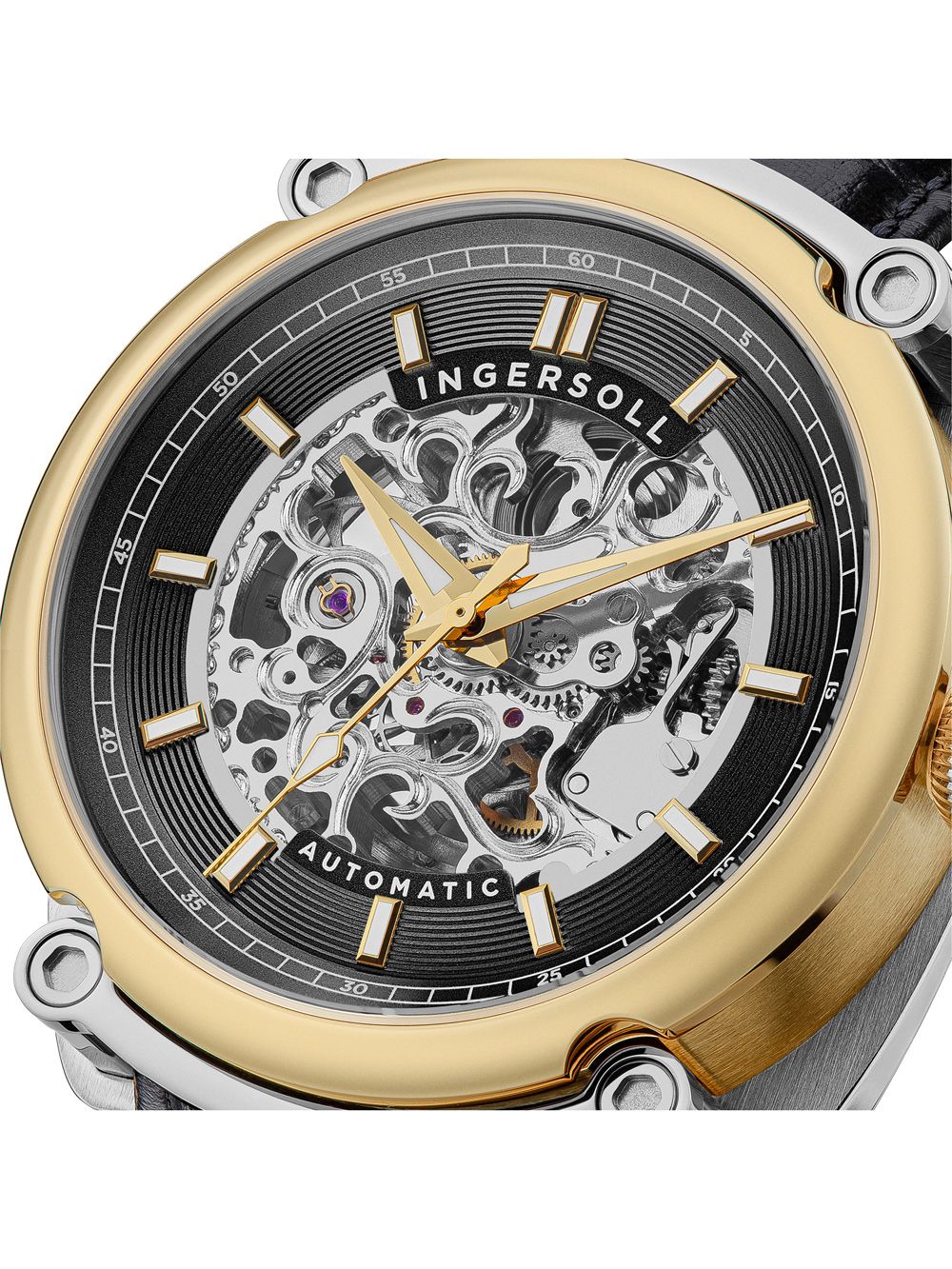 Ingersoll The Michigan I13301 Herrenuhr Schwarz • Automatikwerk • Leuchtzeiger & Leuchtindizes, Bild 2