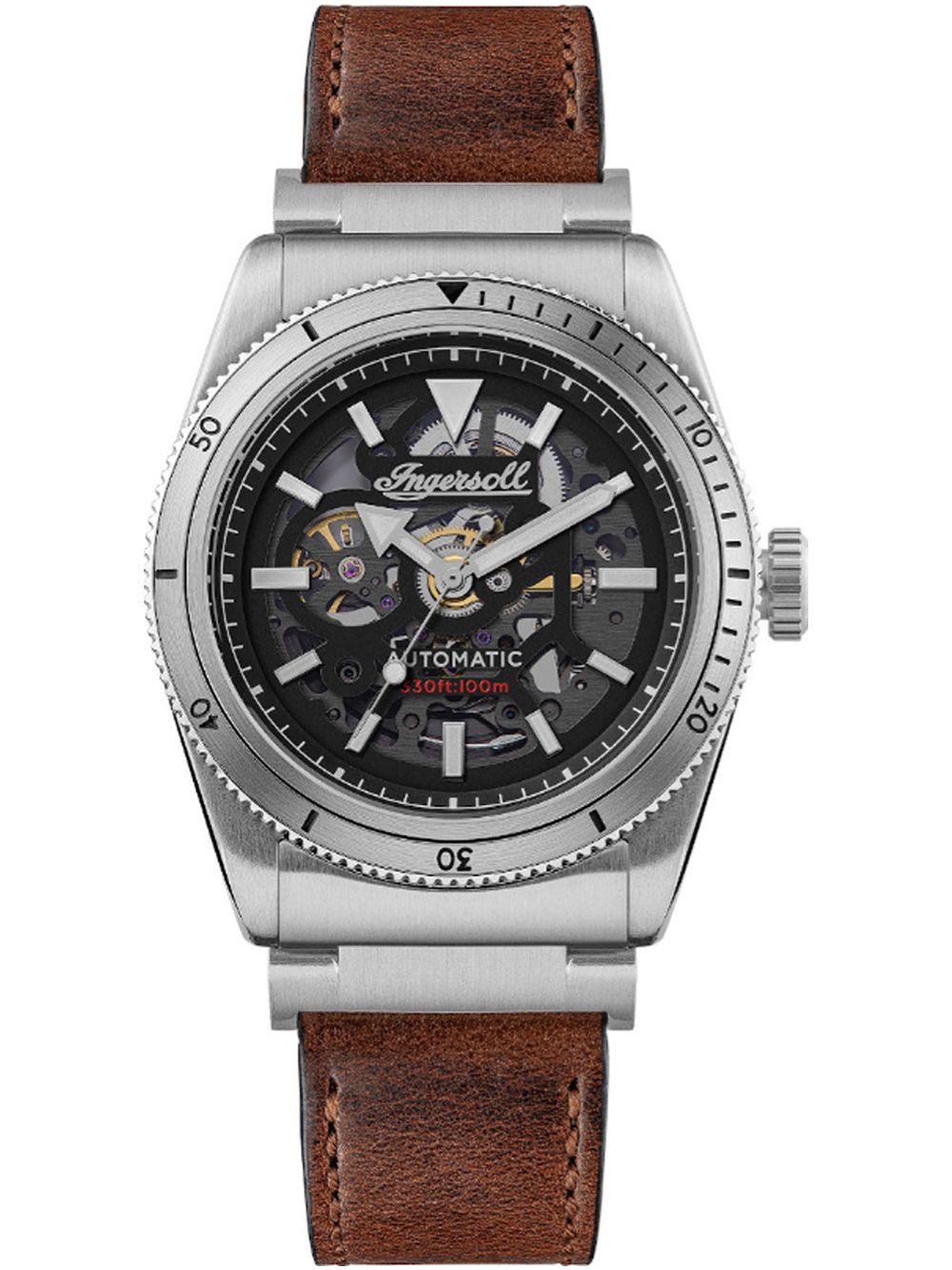 Ingersoll The Scovill I13901 Herrenuhr Schwarz • Automatikwerk • 10 ATM