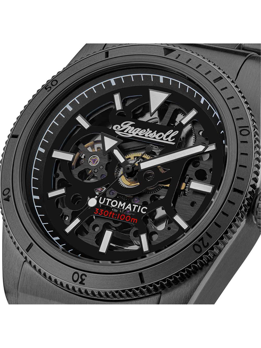 Ingersoll The Scovill I13902 Herrenuhr Schwarz • Automatikwerk • 10 ATM, Bild 2