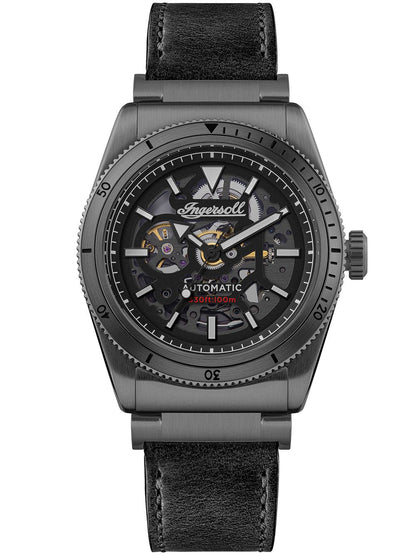 Ingersoll The Scovill I13902 Herrenuhr Schwarz • Automatikwerk • 10 ATM