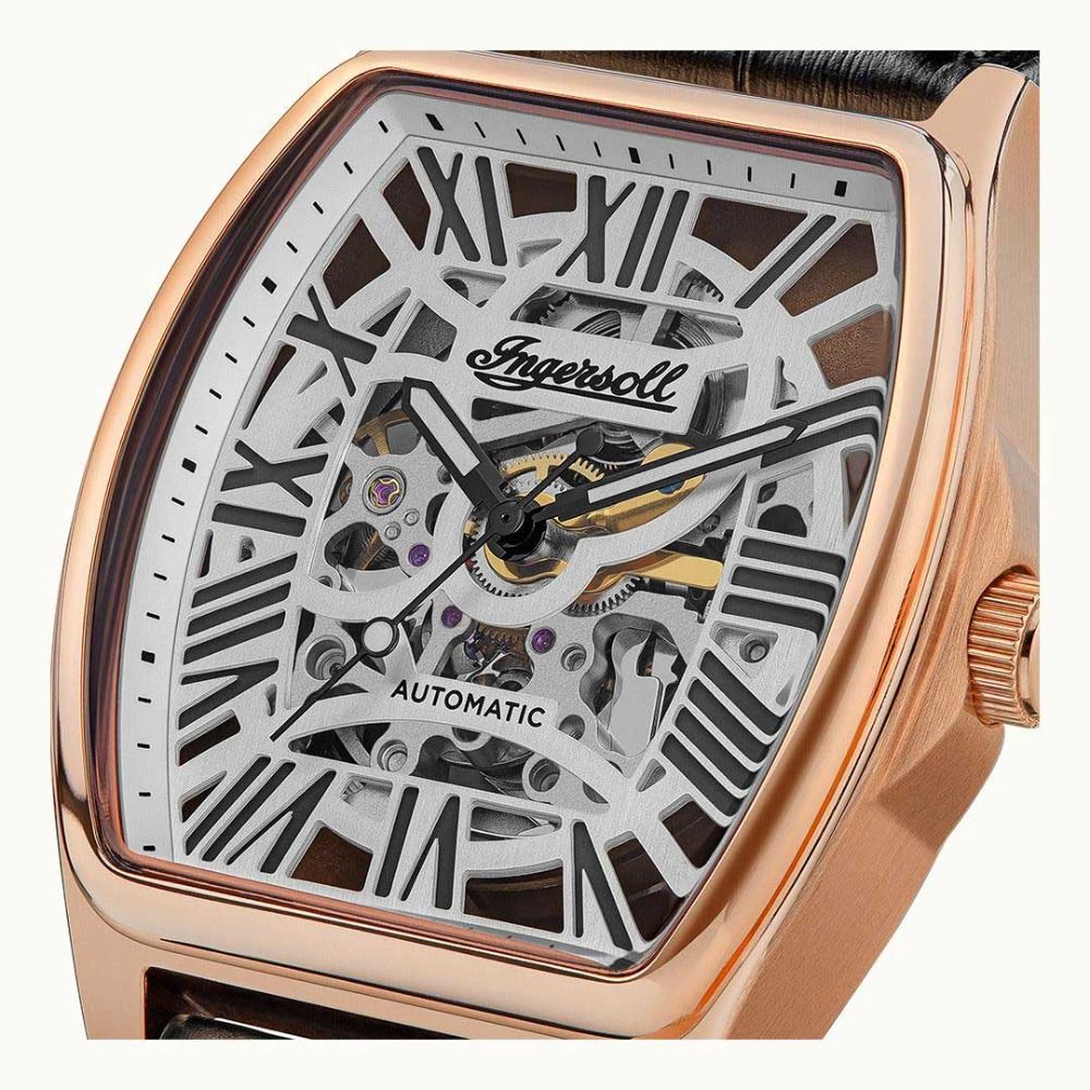 Ingersoll The California I14201 Herrenuhr Roségold • Skelett-Automatik • Sichtboden, Bild 2