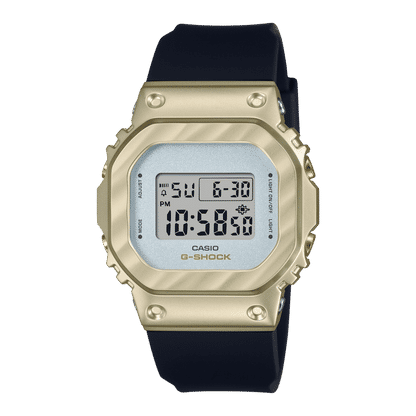 Casio G-Shock GM-S5600BC-1ER Damen • Metalllünette Gelbgold • 20 bar wasserdicht