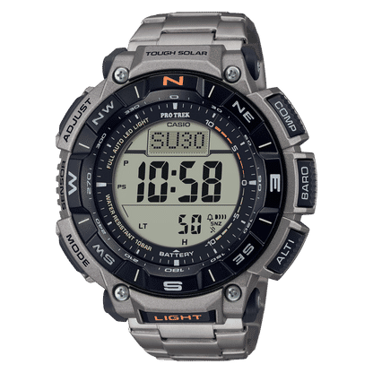 Casio PRG-340T-7ER Pro Trek Herrenuhr Weiß • Tough Solar • Digitaler Kompass