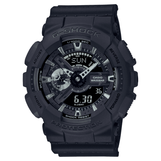 Casio G-Shock Herren-Analog-Digitaluhr, schwarzes Resinband und dunkles Gehäuse