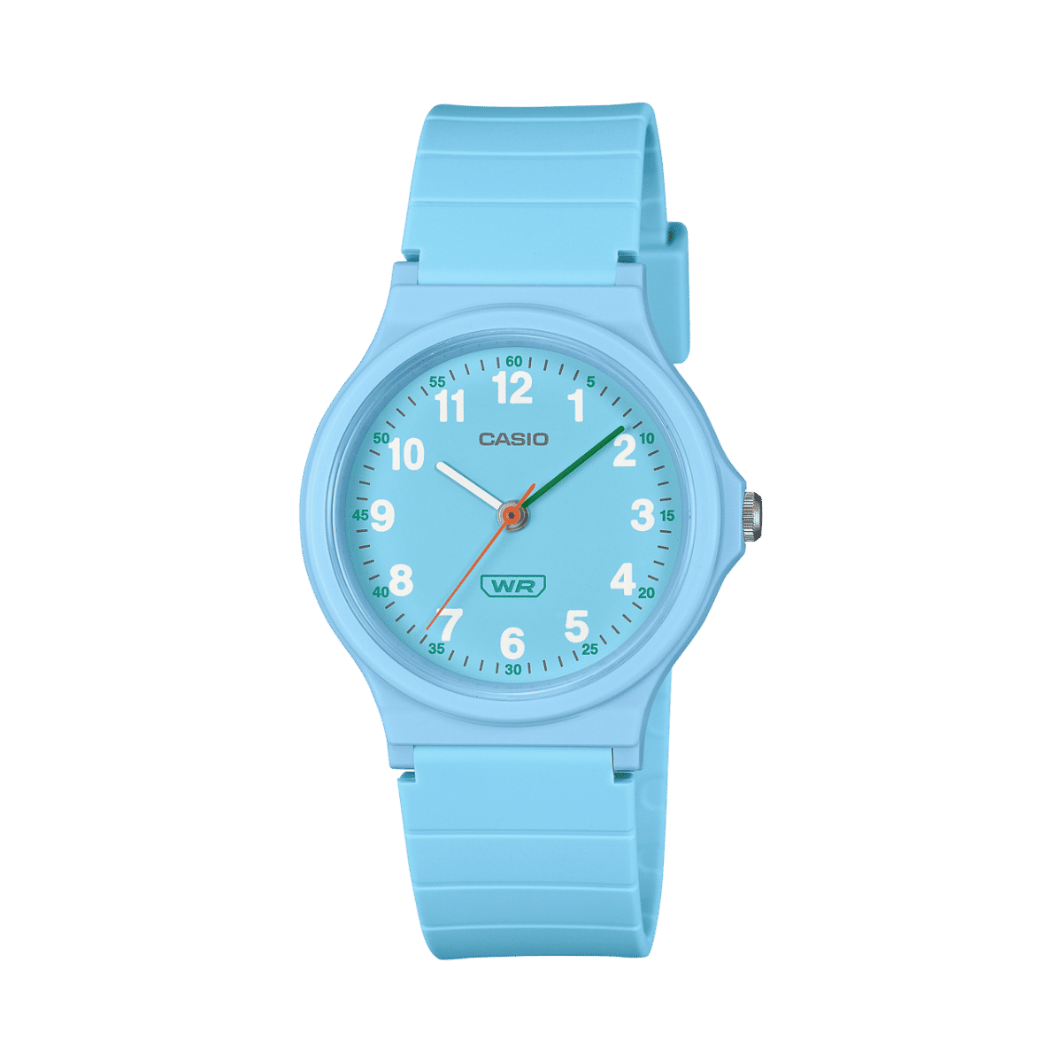 Casio LQ-24B-2BEF Timeless Collection Kinder Armbanduhr Hellblau • Bio-Kunstharz-Armband • Leicht &amp; leicht ablesbar
