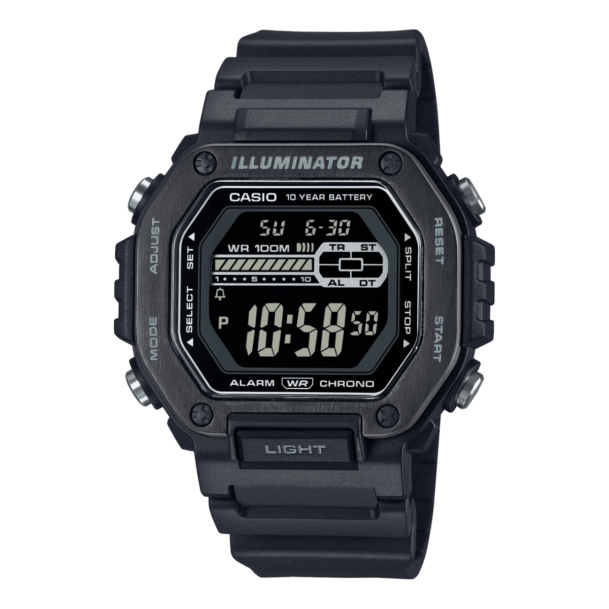Casio Timeless MWD-110HB-1BVEF Herrenuhr • 10 Bar Wasserdicht • Digitales Quarzwerk