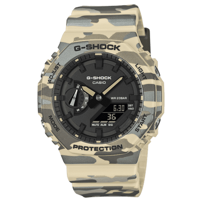 Casio G-Shock GA-2100CM-5AER Herrenuhr • Tarnmuster-Design • 20 BAR Wasserdicht