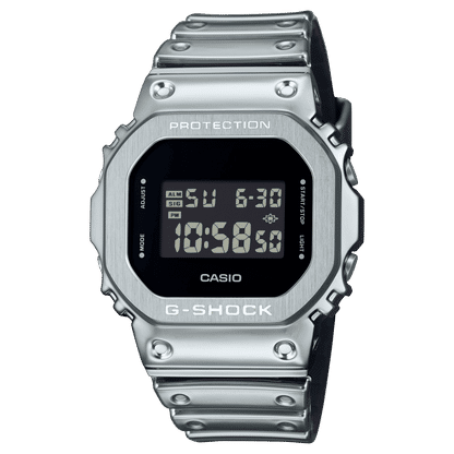 Casio GM-5600YM-8ER G-Shock Herrenuhr Silber • Edelstahllünette • 20 bar wasserdicht