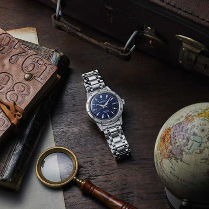Reloj Seiko Presage para hombre con esfera azul y brazalete de metal