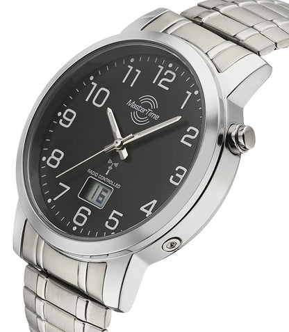 Master Time Basic MTGA-10308-22M Herren Armbanduhr Silber • Funkuhrwerk DCF77 • Mineralglas, Bild 2