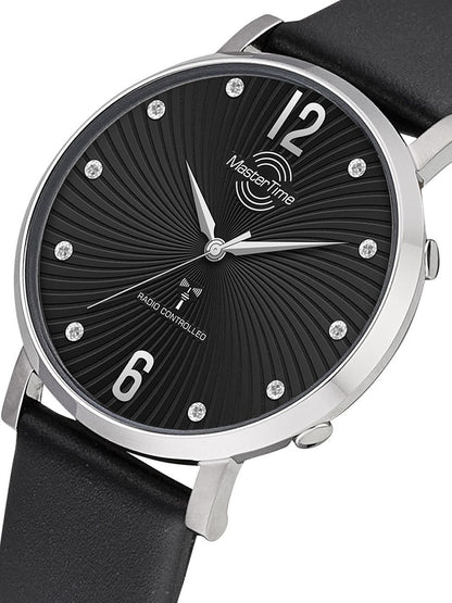 Master Time Advanced MTLA-10801-25L Damen Armbanduhr Schwarz • Funkuhr DCF77 • Mineralglas, Bild 3