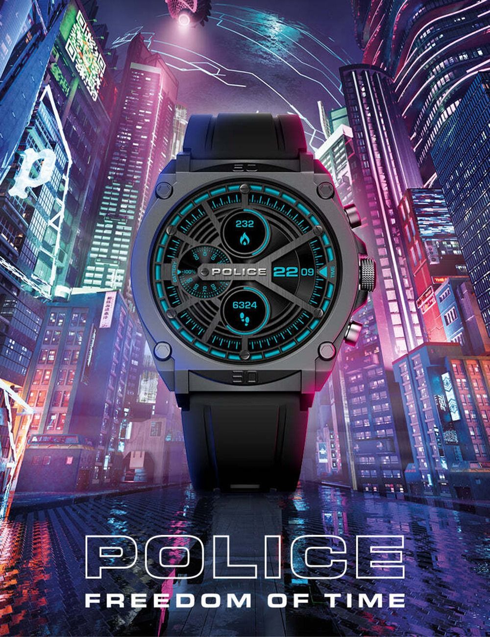 Police My Avatar PEIUN0000102 Herrenuhr Schwarz • Smartwatch • IP68 Wasserschutz, Bild 5
