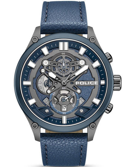 Police Wadden PEWGC0054206 Herrenuhr Blau • Quarz-Chronograph • Mineralglas