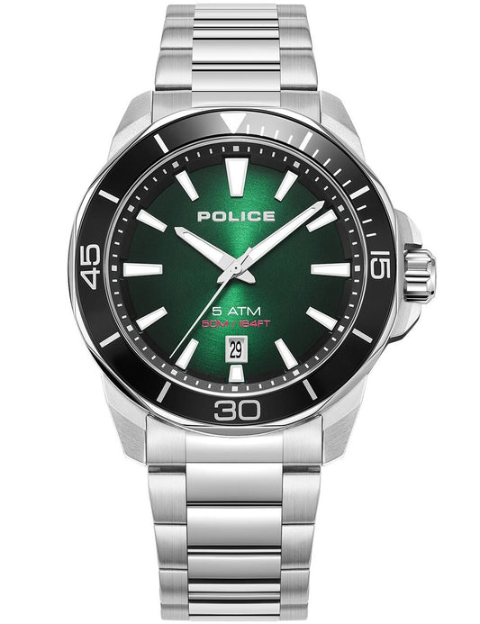 Police Thornton PEWJH0021401 Herrenuhr Grün • Miyota Quarzwerk • Mineralglas