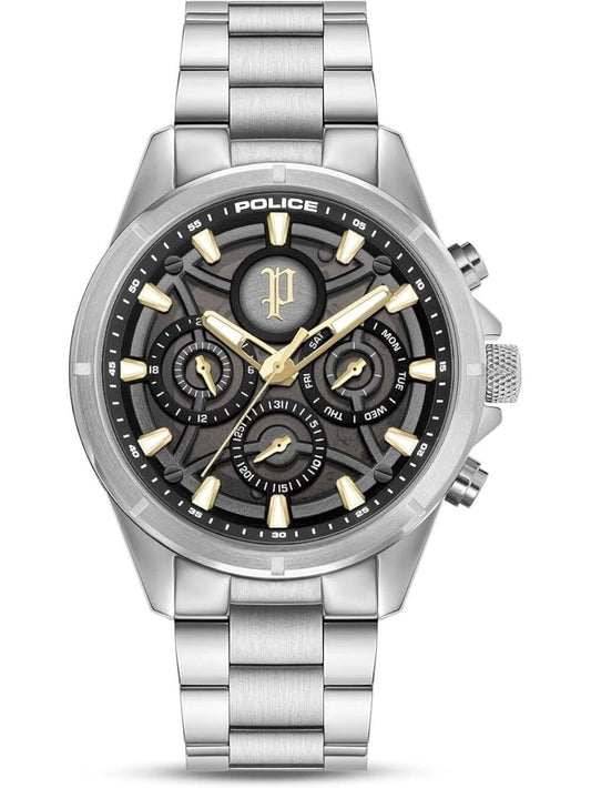 Police Defender PEWJK2227814M Herrenuhr Schwarz • Quarz-Chronograph • Mineralglas