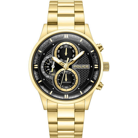 Police Levuka PEWGK0092503 Herrenuhr Gold • Quarz-Chronograph • Mineralglas