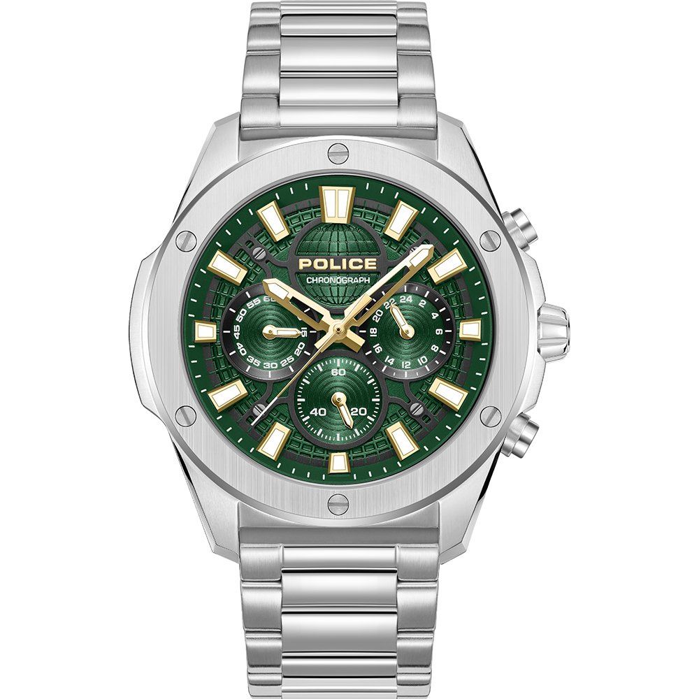 Police Moonstrike PEWGK0093101 Herrenuhr Grün • Quarz-Chronograph • Mineralglas