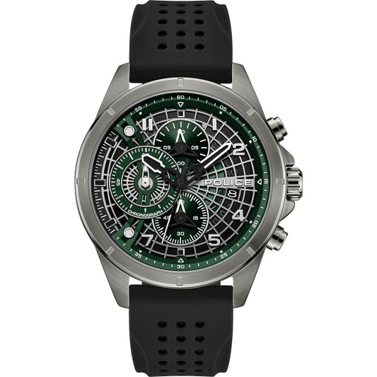 Police Cipher PEWGO0000101 Herren Armbanduhr Grün • Chronograph • Mineralglas
