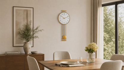 wanduhr von hermle 70722-000871 in Bewegung, Pendel schwingt