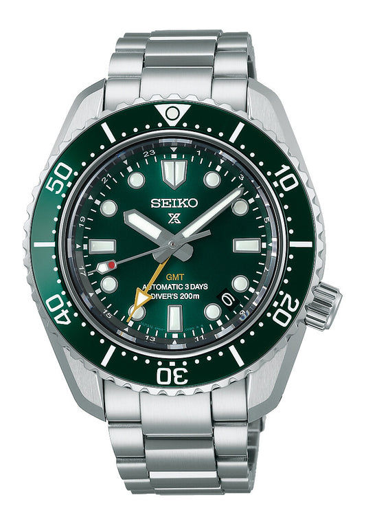 Seiko Prospex SPB381J1 Herrenuhr Grün • Automatik-GMT-Werk 6R54 • 200 m Wasserdicht