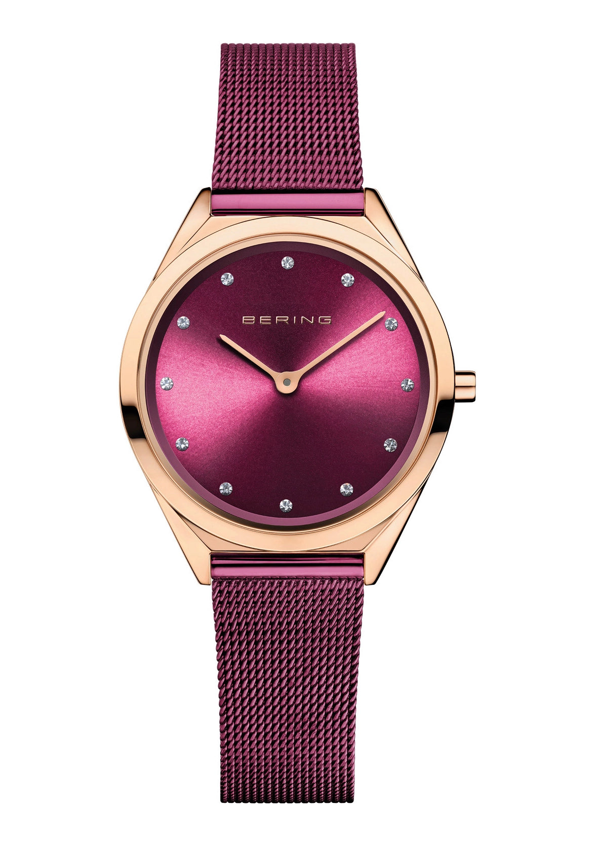BERING Ultra Slim 17039-402 Damenuhr Schwarz • Saphirglas • Skandinavisches Design