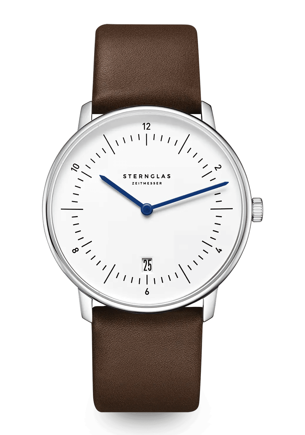Sternglas Naos Quarz 38mm Damen Armbanduhr Weiß • Minimalistisches Bauhaus-Design • Quarzwerk