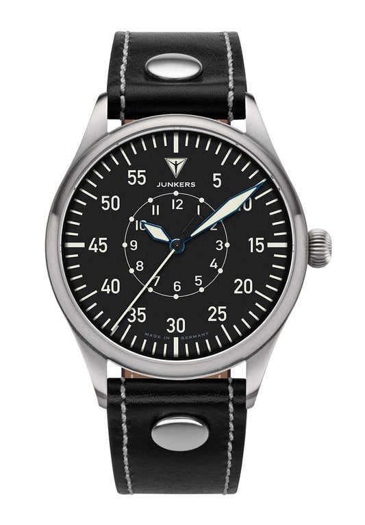 Junkers Baumuster B 920.02.02 Herren Armbanduhr Schwarz • Saphirglas • Miyota Quarzwerk